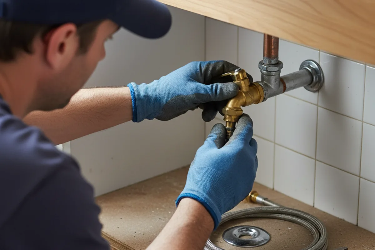 Shutoff valve and fitting work during Faucet and Fixture Repair in Pittston